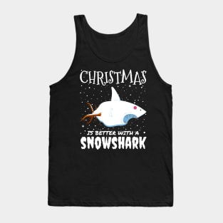 Christmas Is Better With A Snowshark - christmas cute snow seal gift Tank Top